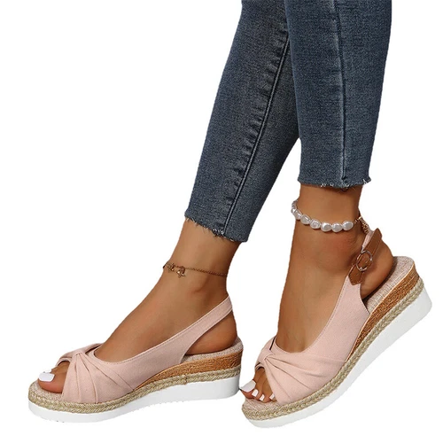 Womens Wedge Sandals Platform Espadrilles Sandal Summer Beach Anti Slip Shoes - Picture 22 of 56