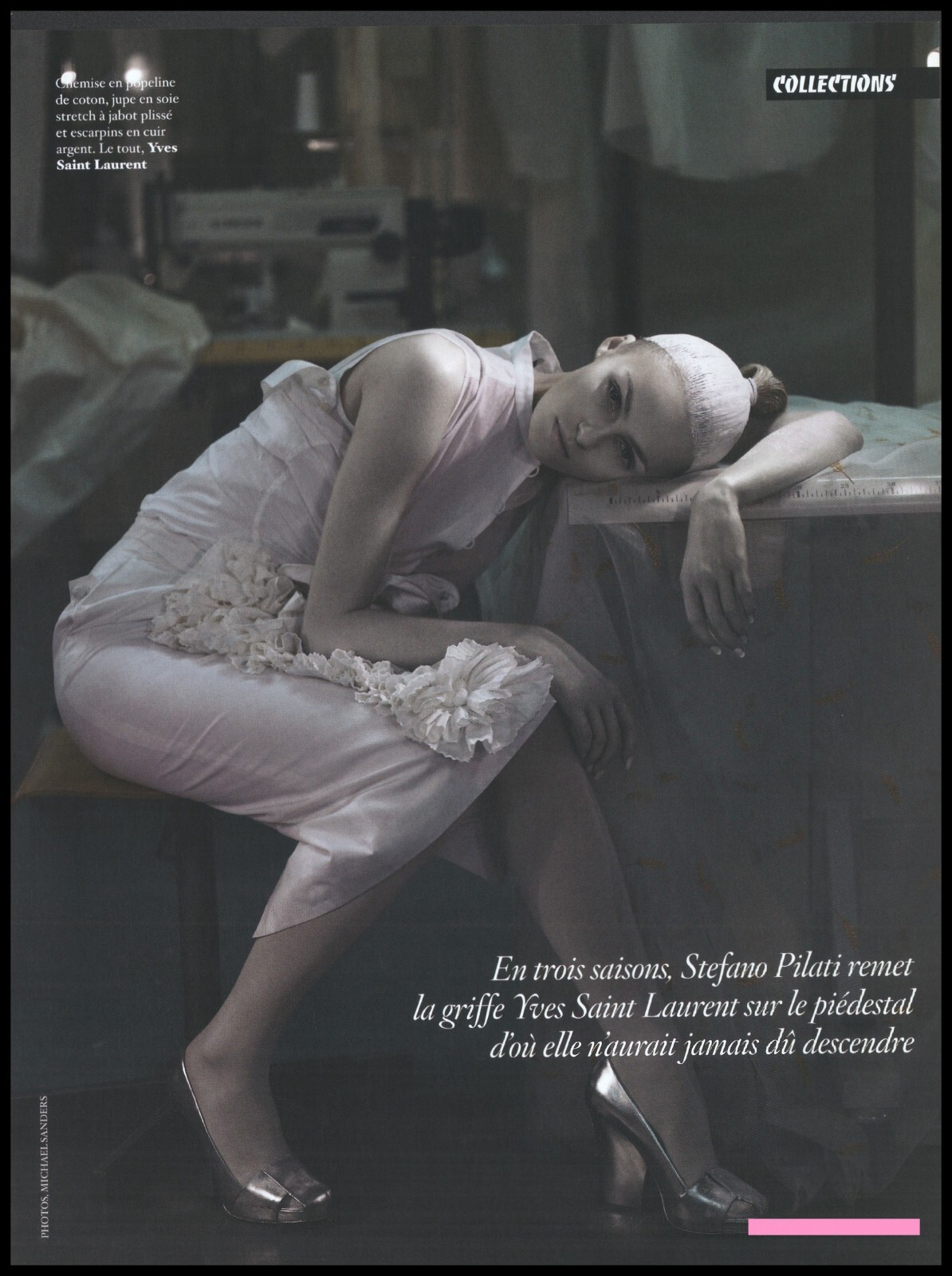 SAINT LAURENT Scarpe Tacchi Alti YSL Stampa Rivista Pubblicità Donna Moda Gambe Lunghe 2005 1pg