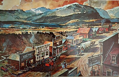 Fairplay CO South Park City Postcard Early Mining Town Artist Rendition