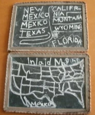 Antique Folding Double Sided Slate Chalk Board - The Original Hand Held