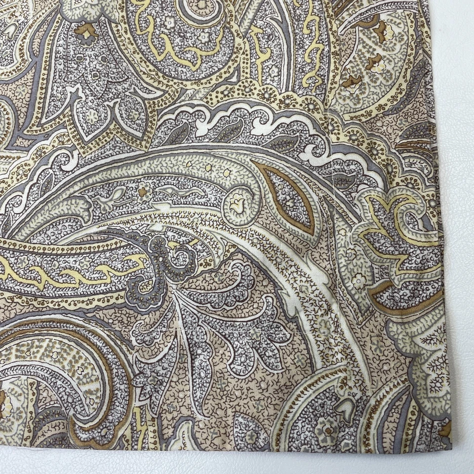 Ralph Lauren LRL Paisley Pillow Shams Set of 2 Standard Size Cotton Yellow White Foto 2 de 4