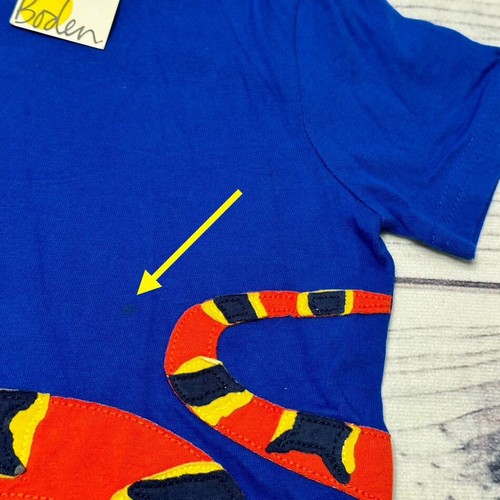 NWT New Mini Baby Boden Snake Applique Shirt Short Sleeved 2-3Y (98cm) - Picture 6 of 6