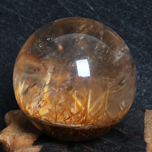 A1354-58mm-273g Natural Clear Titanium Crystal QUARTZ Crystal Sphere Ball - Picture 6 of 10