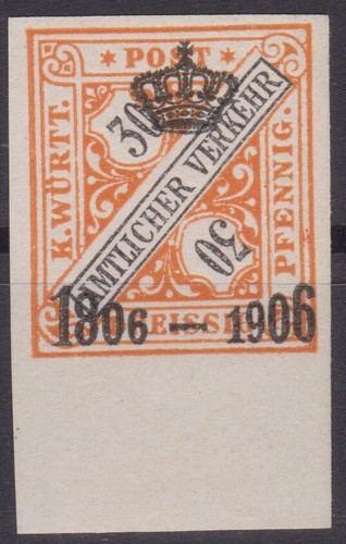 == In Württemberg Service Mi. 223 Ur Test Print ( ) ==