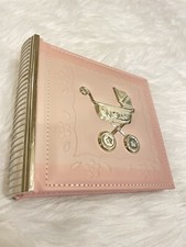 Elegant Baby Brag Photo Album holds 80 4x6 Pictures Pink