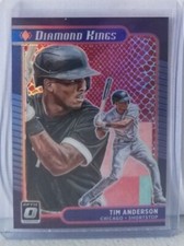 2021 Optic Choice RED DRAGON Prizm Diamond Kings TIM ANDERSON # 02/110 White Sox