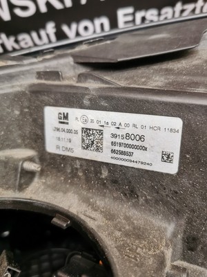 Opel ASTRA K LED Xenon Scheinwerfer vorne rechts 39158006 