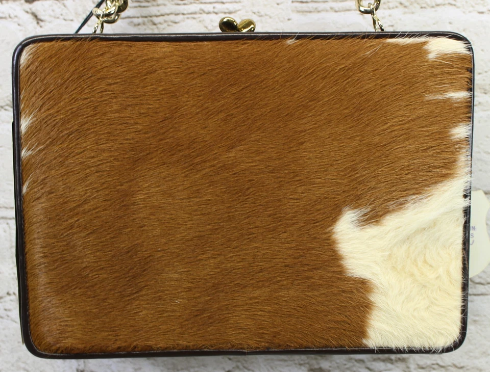 Cartera de cuero de vaca Walter Katten de la década de 1950 NUEVA con etiqueta Bolso de mano de mediados de siglo RARO Hombres locos Foto 4 de 4