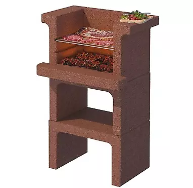BARBECUE BETON LAPILLO PREFABBRICATO IN CEMENTO 65x49x101h - Foto 1 di 4