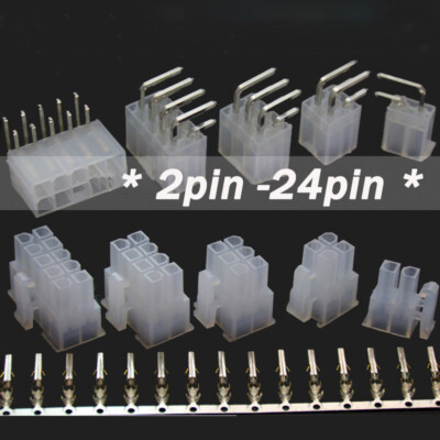 Molex 2 To 24 Pin Way 4.2mm Multi Plug Connector Sets Male + Female + Terminal