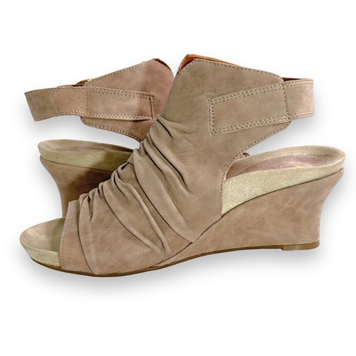 Earthies Keilabsatz Sandalen Gr. 10 Bonaire Too Leder Slouch offene Zehenpartie Schlinge zurück - Bild 8 von 11