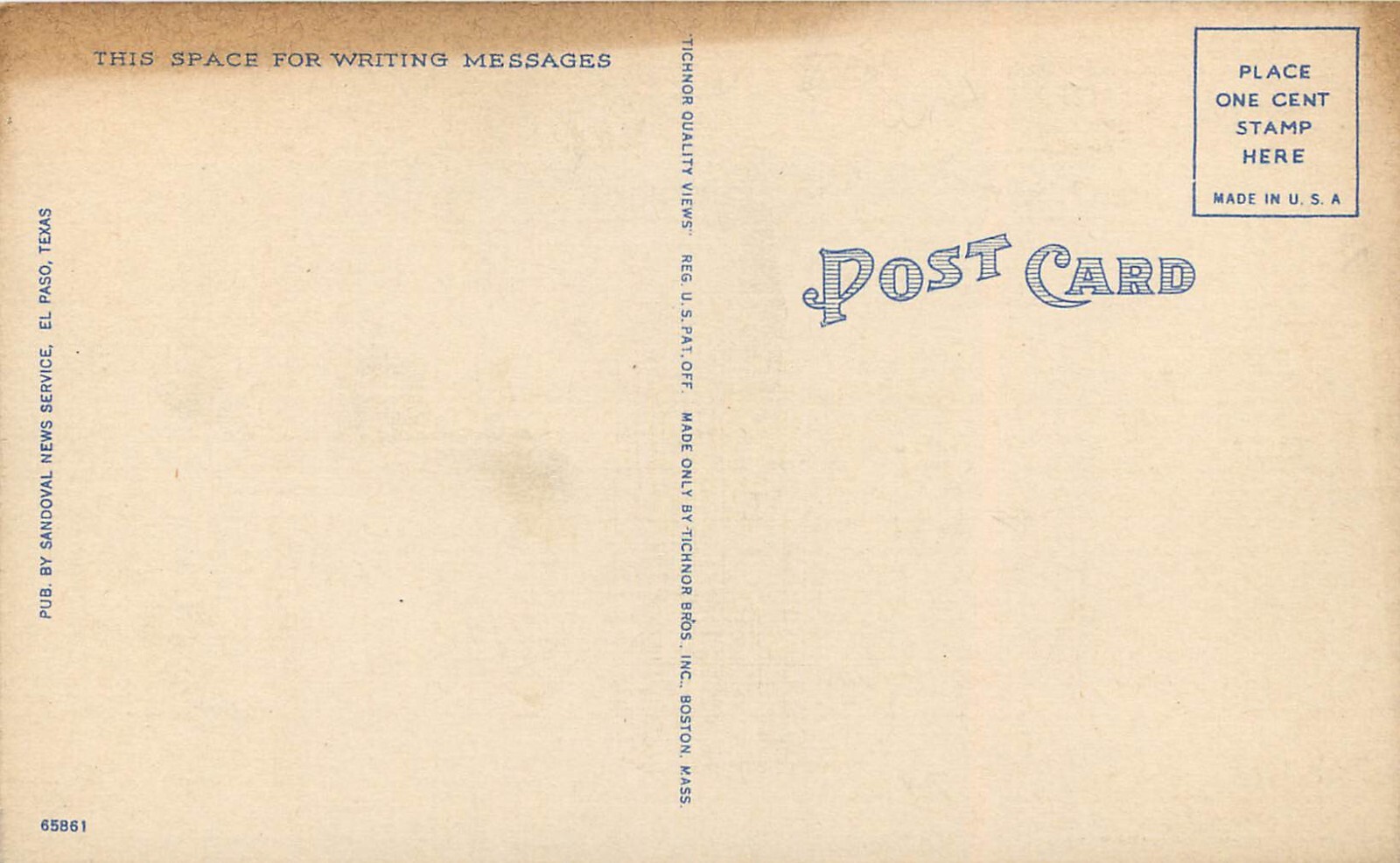 Linen Postcard; New Kress Store, El Paso TX Spanish Stucco Architecture