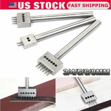 Stainless Steel  Leather Craft Tools Hole Chisel Graving Stitching Punch Tool US