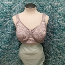 NWOT Comfort Choice Wireless Back Hook Taupe Bra Size 44B