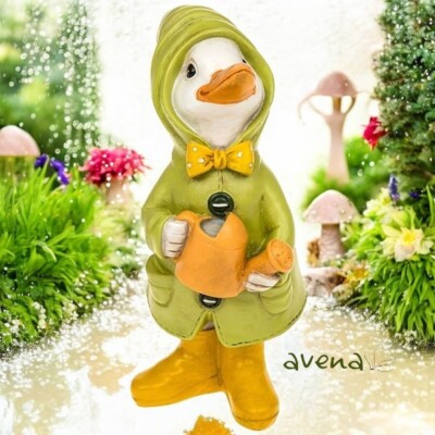 Pfützenente mit Gießkanne Deko Haus oder Garten Geschenk