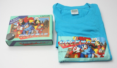 Mega Man Rockman Package T-shirt Blue L size capcom 2022