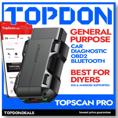 2025 TOPDON Topscan PRO Wireless OBD2 Scanner Code Reader Key Coding Diagnostic