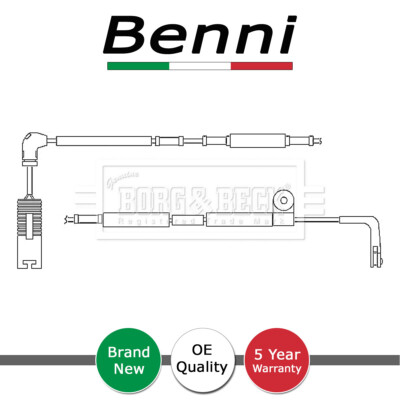 Brake Pad Wear Sensor Rear Benni Fits Land Rover Range 2002-2012 SOE500030