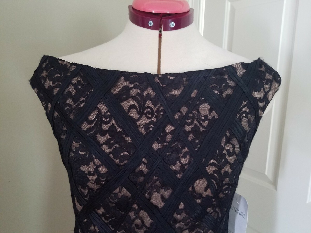 Marina Black Lace dress Size 8 | eBay