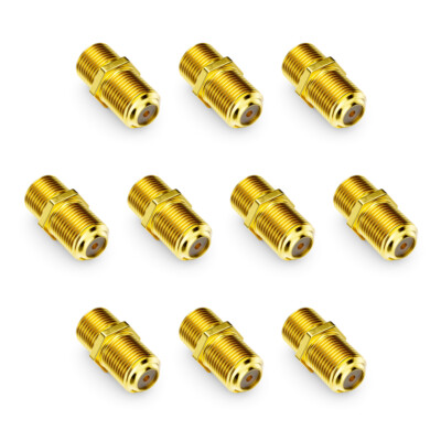 10x SAT F Adapter SAT TV Kabel Verbinder Kupplung für Koaxialkabel 2x F-Buchse