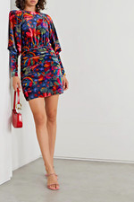 Farm Rio Mini Dress, Velvet Long Sleeve, Large, New! Retail $295