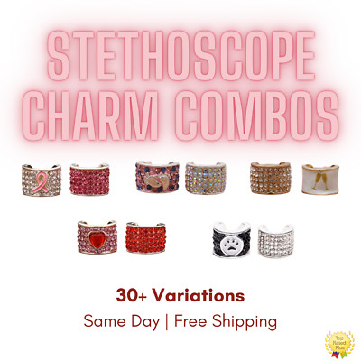 CharMED Nurse Stethoscope Bling Charm Sets - Awareness Causes and Combos