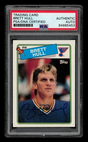 1988-89 O-Pee-Chee Set-Break # 66 Brett Hull Rookie Auto PSA AUTHENTIC AUTO