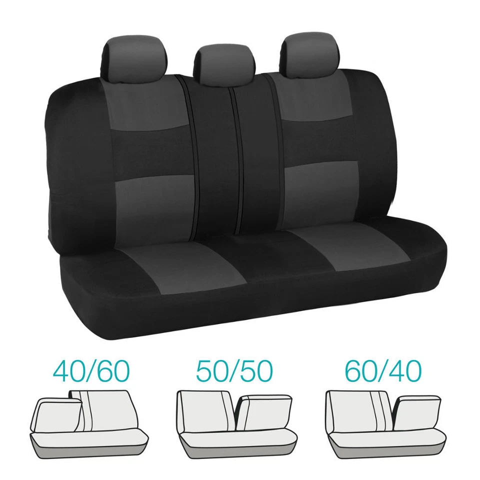 Fundas de asiento de coche para Ford Focus 2 tonos carbón y negro con banco dividido Foto 3 de 4