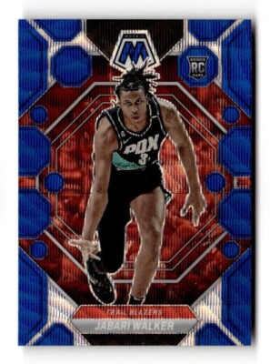 2022-23 Panini Mosaic - Rookies Blue Wave Mosaic Prizm #215 Jabari Walker (RC)