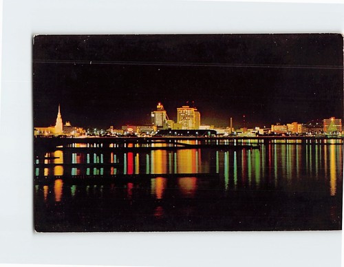 Postcard Christmas Lights of Corpus Christi Texas USA