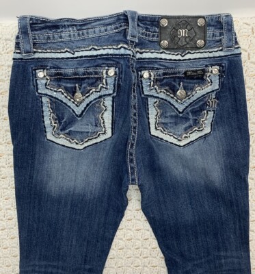 Miss Me Jeans Women Tag 28 Approx W30 L33 Relaxed Boot Blue