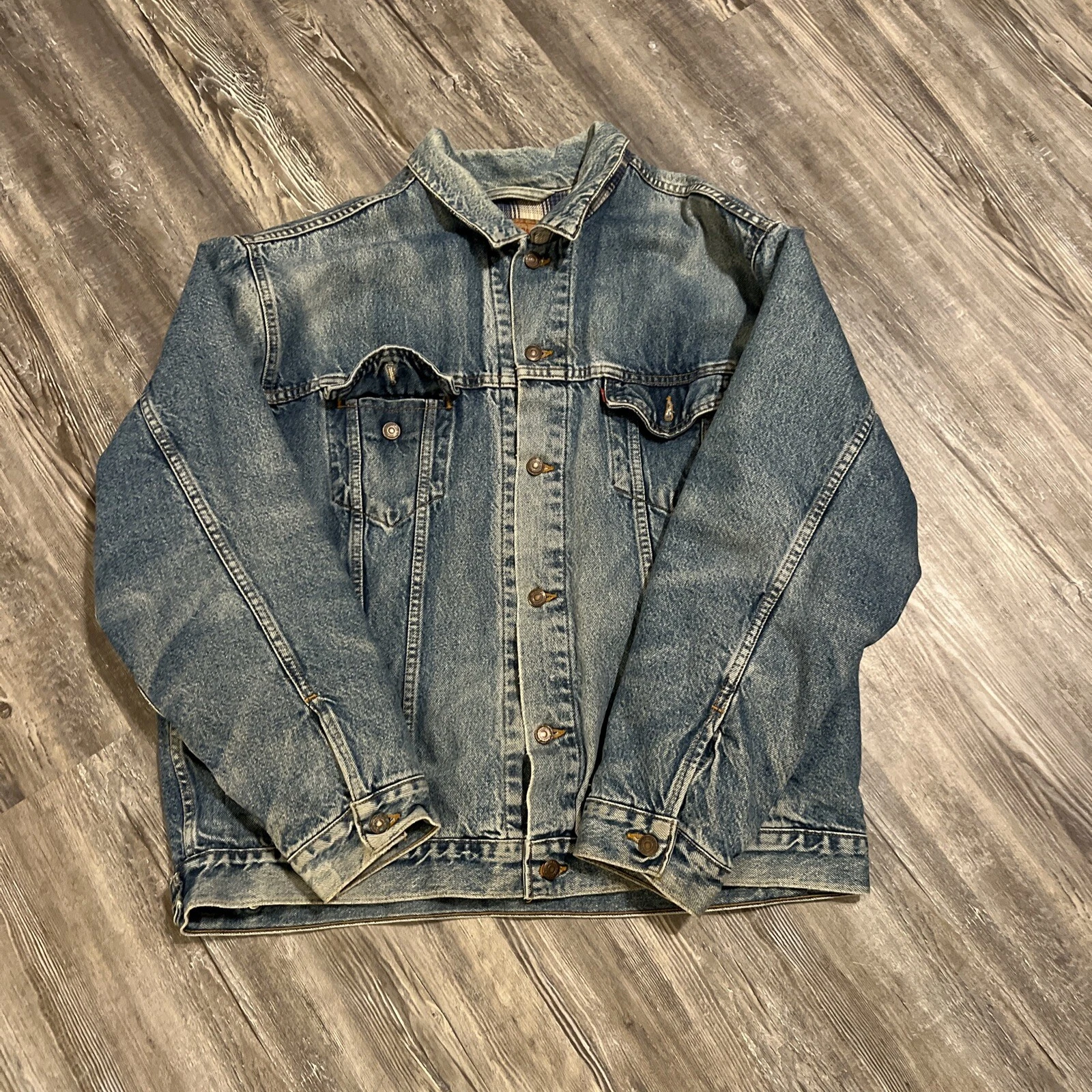 LEVI'S Denim /Fannel Jacket Vintage WPL 423 USA Mens XL