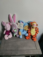 Winnie the Pooh Disney Bean Bag Plush Lot Of 4: Pooh, Gopher,Tigger,Piglet.