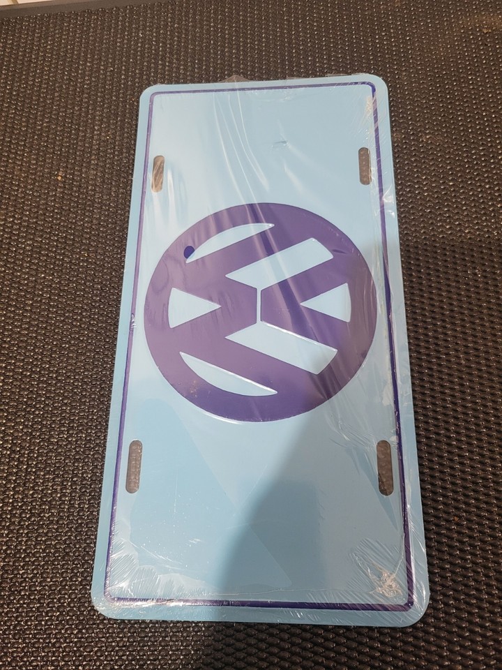 Vintage Rare Blue Volkswagen Dealer License Plate Never Used eBay