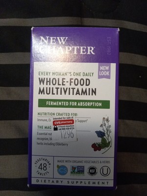 New Chapter Whole Food Multivitamin 48 Vegetarian Tablets Exp. 8/22