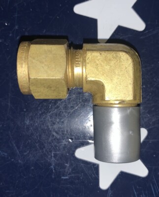 IHARA Rg-Lok 3/8  Tube X 1/4  MNPT BRASS 90 Degree Elbow  B-600-2-4