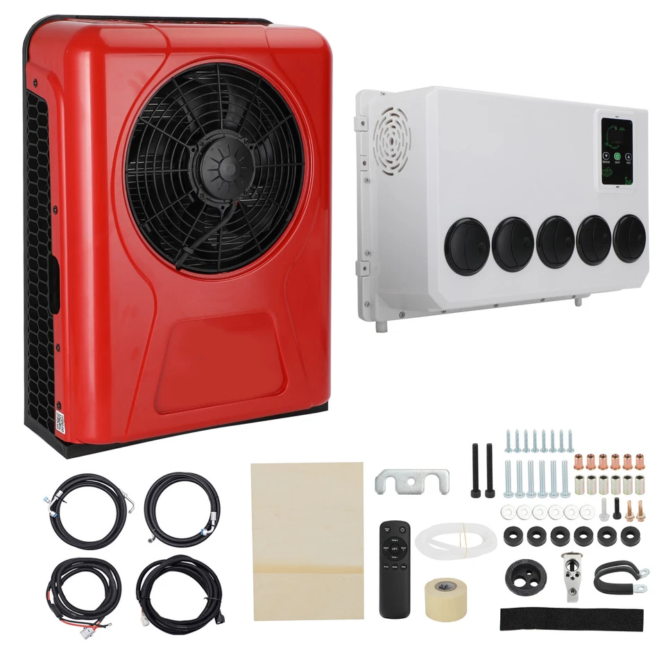 12000 BTU 12V Truck Cab RV Air Conditioner Split AC Fits Semi Trucks Bus Caravan Foto 4 de 4