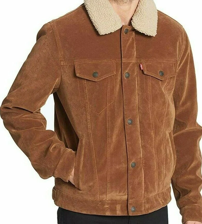 Levi's faux top leather jacket mens