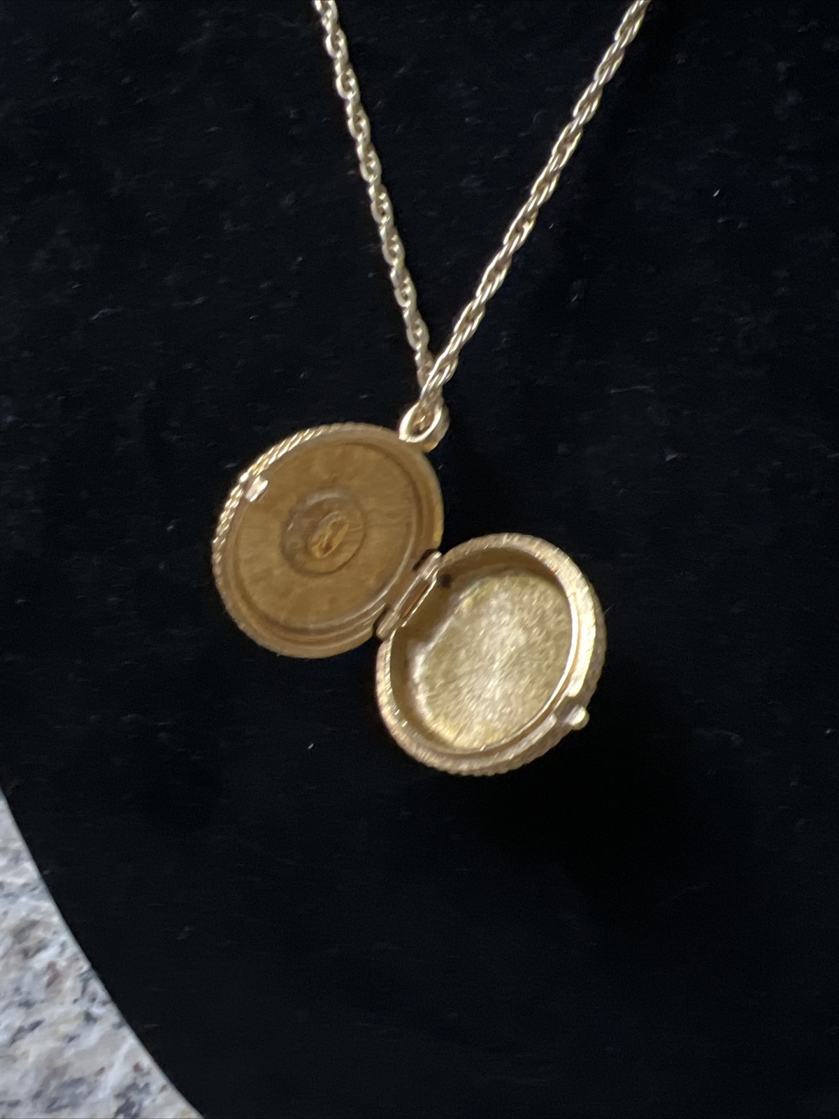 Signed Beeline Gold Tone (empty) Solid Perfume Ho… - image 3