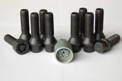 H&R Radschrauben-Set Kegel 60° schwarz M12 x 1,5x40 mm SW17 B1254001SET