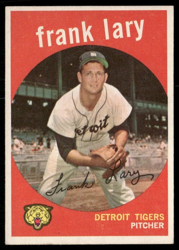 Frank Lary 1959 Topps #393 Detroit Tigers EX
