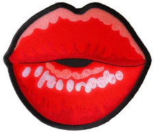 Lips Blowing a Kiss Iron on Patch - 4x3.6 inch - P6326