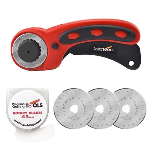 Gingher Silver 45mm Rotary Cutter RIGHT Handed Sewing Fabric