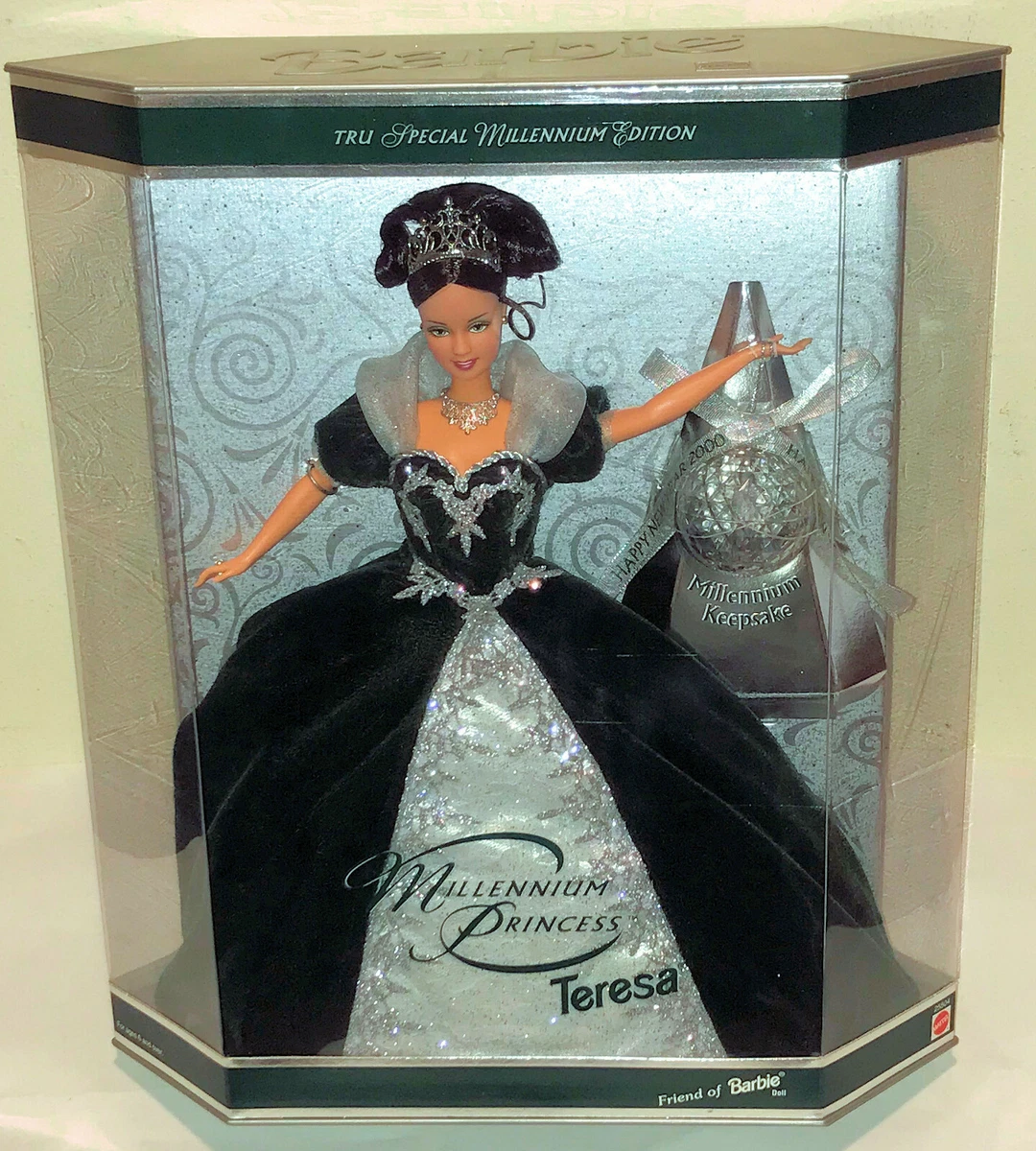 Millennium Princess Teresa Barbie Doll Mattel w Keepsake Ornament 1999 2000 NEW