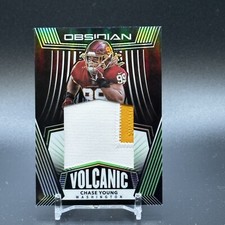 2020 Obsidian Volcanic Material Electric Etch Green #d /50 Chase Young Rookie RC