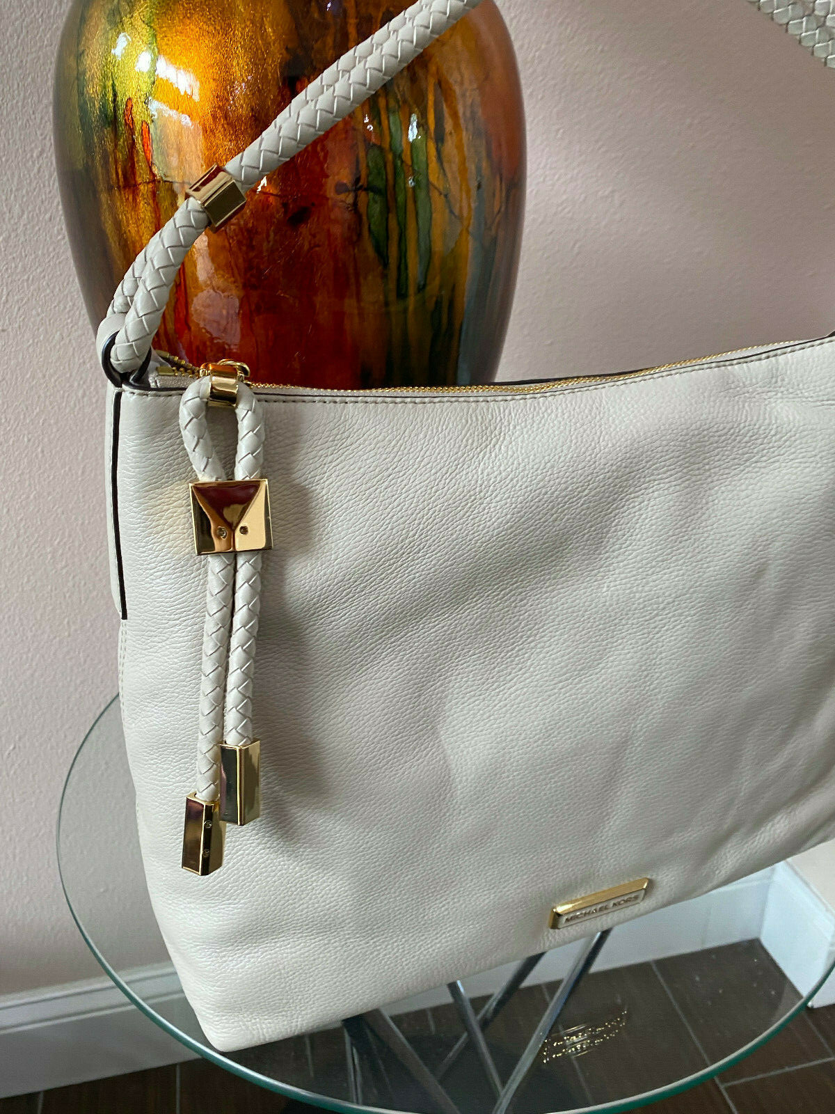 michael kors lexington large pebbled leather crossbody bolsa