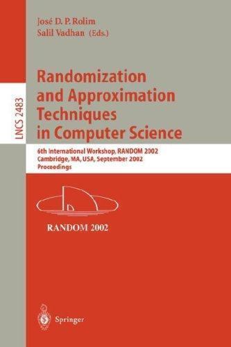 notes on randomized algorithms - free computer,... Lecture Notes in Computer Science Ser.: Randomization and Approximation ...