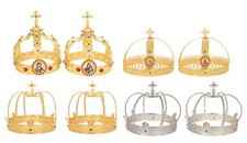 Russian Style Gold Orthodox Byzantine Christian Church Pair Wedding Crowns