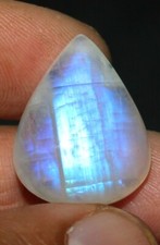 26,40 Karat Mondstein Natur Mondstein Cabochon Blau Feuer Lose Birne Mondstein