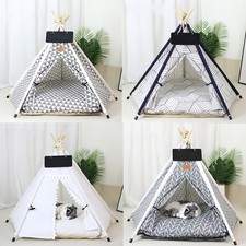 Pet Dog Cat Kitten Nest Play Tent Tipi House Teepee Bed Puppy Cushion Sleep Mat  